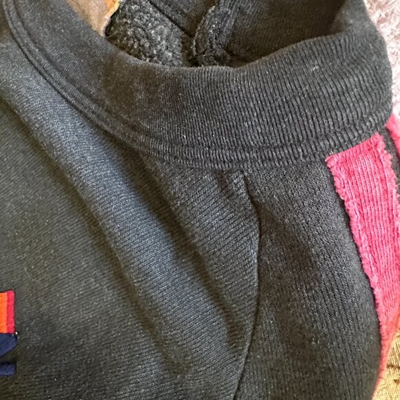 Aviator Nation Black Sweatshirt with Pink and Yellow Stripes - Picture 4 of 9